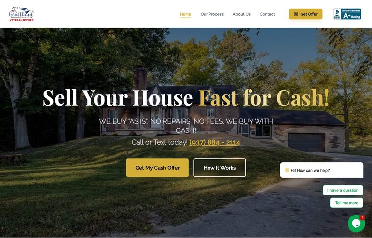 Heartland Homebuyers — a website we built and host